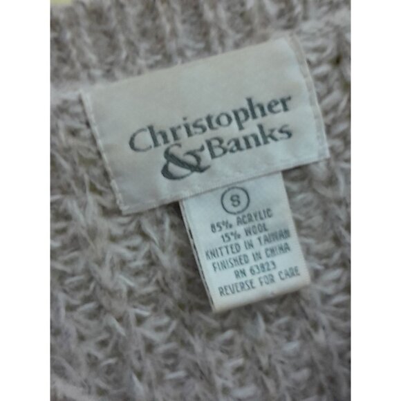 Vtg Womens Wool Blend Soft & Comfy Cableknit Size 8 Grandmacore Cardigan Tan - Picture 6 of 6